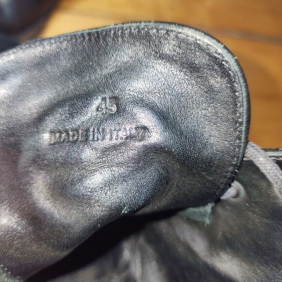 Rag & Bone Black Leather Lace Up Boots - Size 12 - Picture 11 of 13